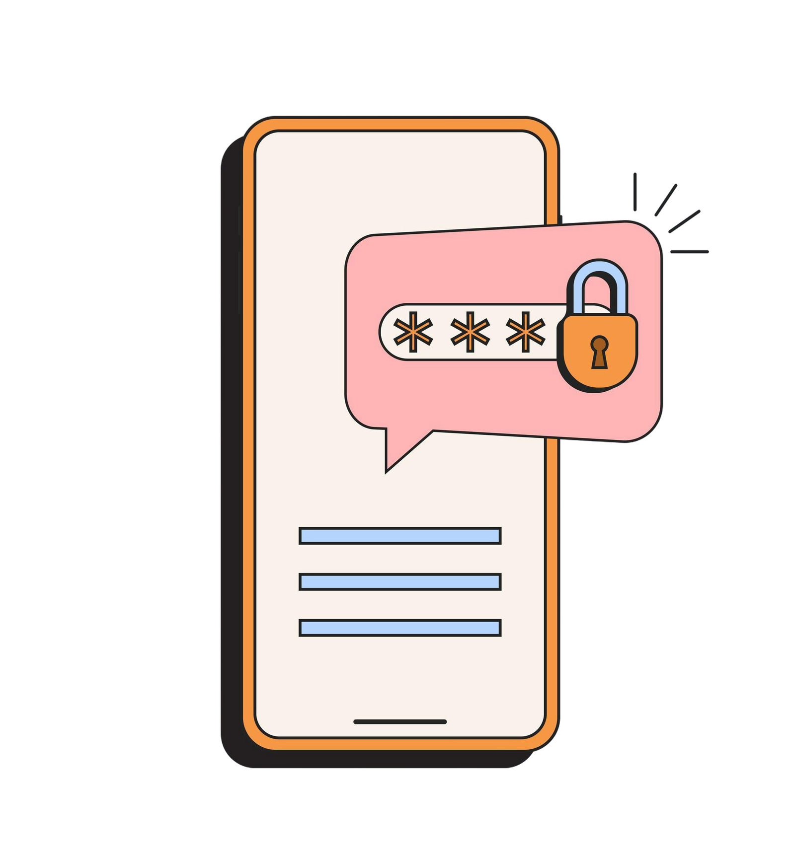 phone-with-password-verification-code-message-smartphone-passcode-interface-lock-screen-enter-password-pages-vector-illustration-concept